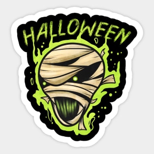 Scary Evil Horror Halloween Mummy Costume Halloween Sticker